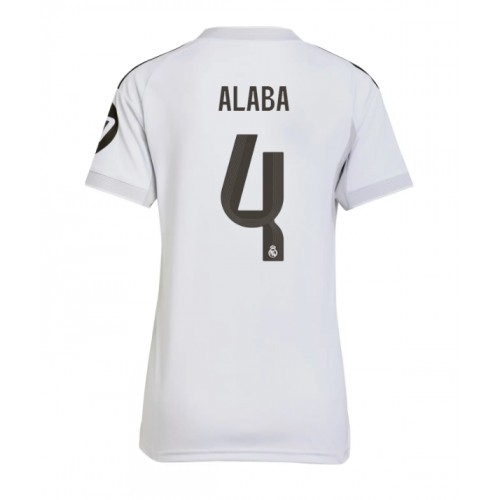 Stroje piłkarskie Real Madrid David Alaba #4 Koszulka Podstawowej dla damskie 2025-26 Krótki Rękaw
